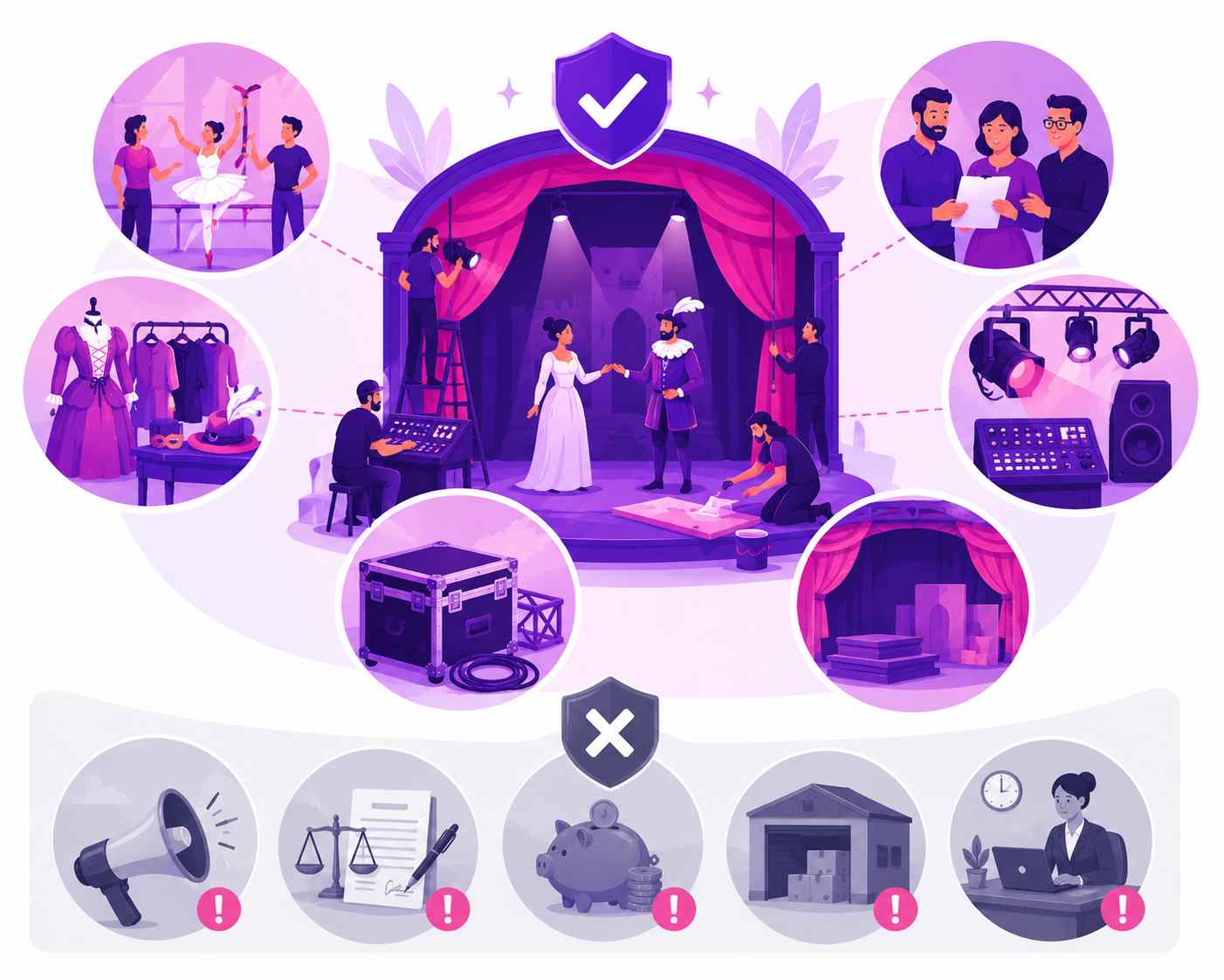 Illustration of qualifying production costs for Theatre Tax Relief in the UK | Easy R&D